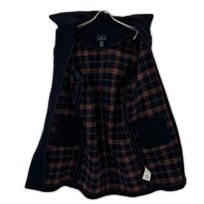 BrooksBrothers Wool Lined Check Duffle Coat Navy Size S