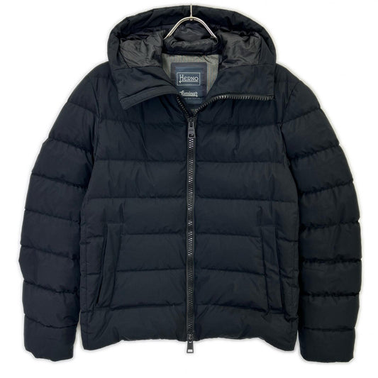 HERNO Laminar 2 Gore Windstopper Hoodie Navy Jacket Size 46