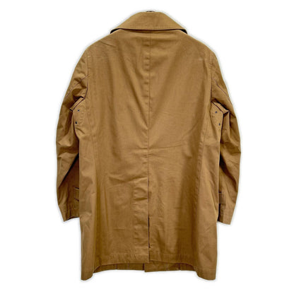 SHIPS Loro Piana Padded Lined Stand Collar Coat Beige Size M