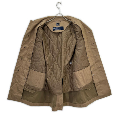 SHIPS Loro Piana Padded Lined Stand Collar Coat Beige Size M