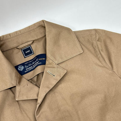 SHIPS Loro Piana Padded Lined Stand Collar Coat Beige Size M