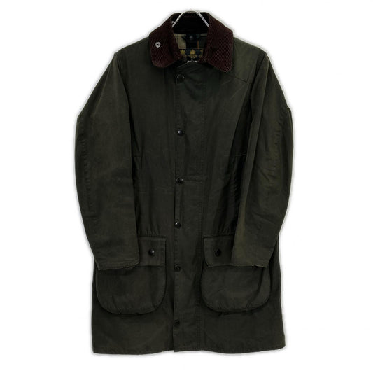 Barbour BORDER Waxed Cotton Coat Khaki Size 34
