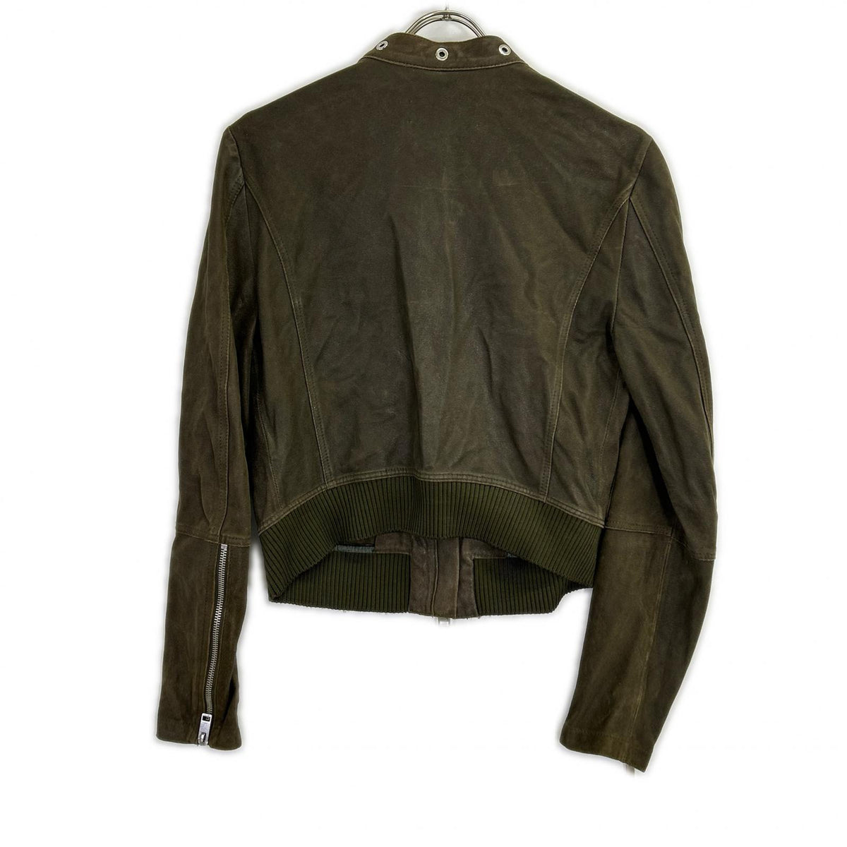 DIESEL Brown Lamb Leather Rider Jacket Size S