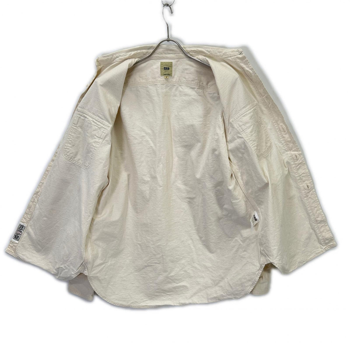 FOB FACTORY Off-White Cotton Work Shirt Size M
