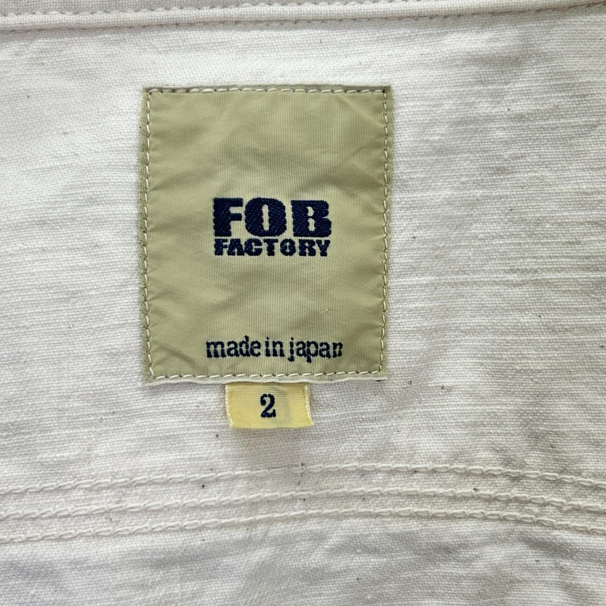 FOB FACTORY Off-White Cotton Work Shirt Size M