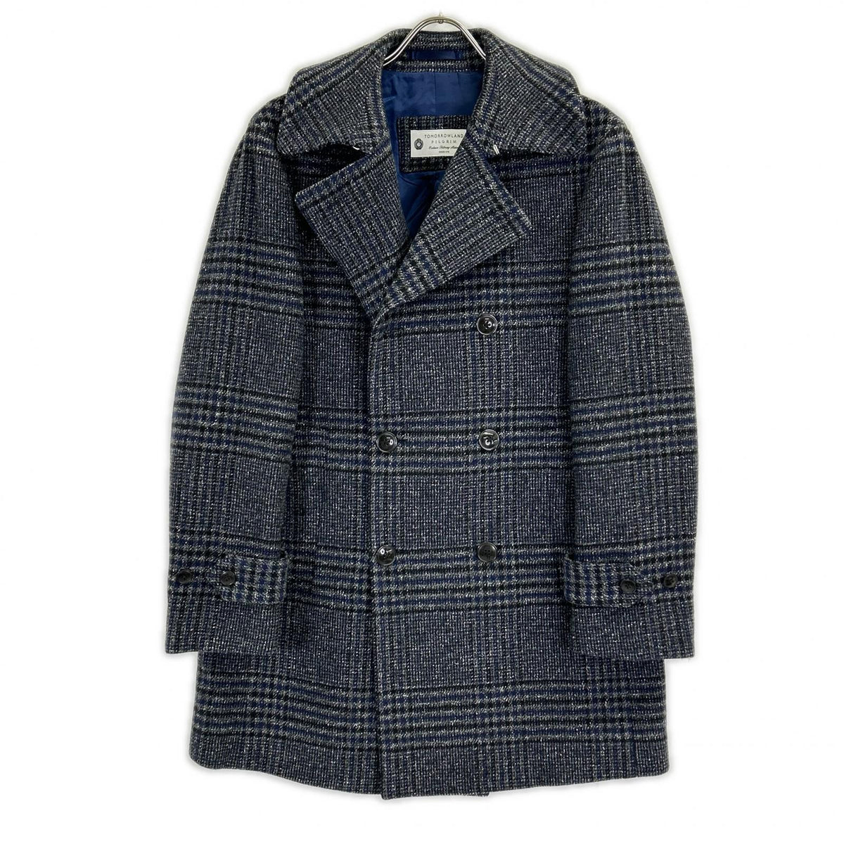 TOMORROWLAND PILGRIM Wool Silk Cashmere Nep Pea Coat Size 46