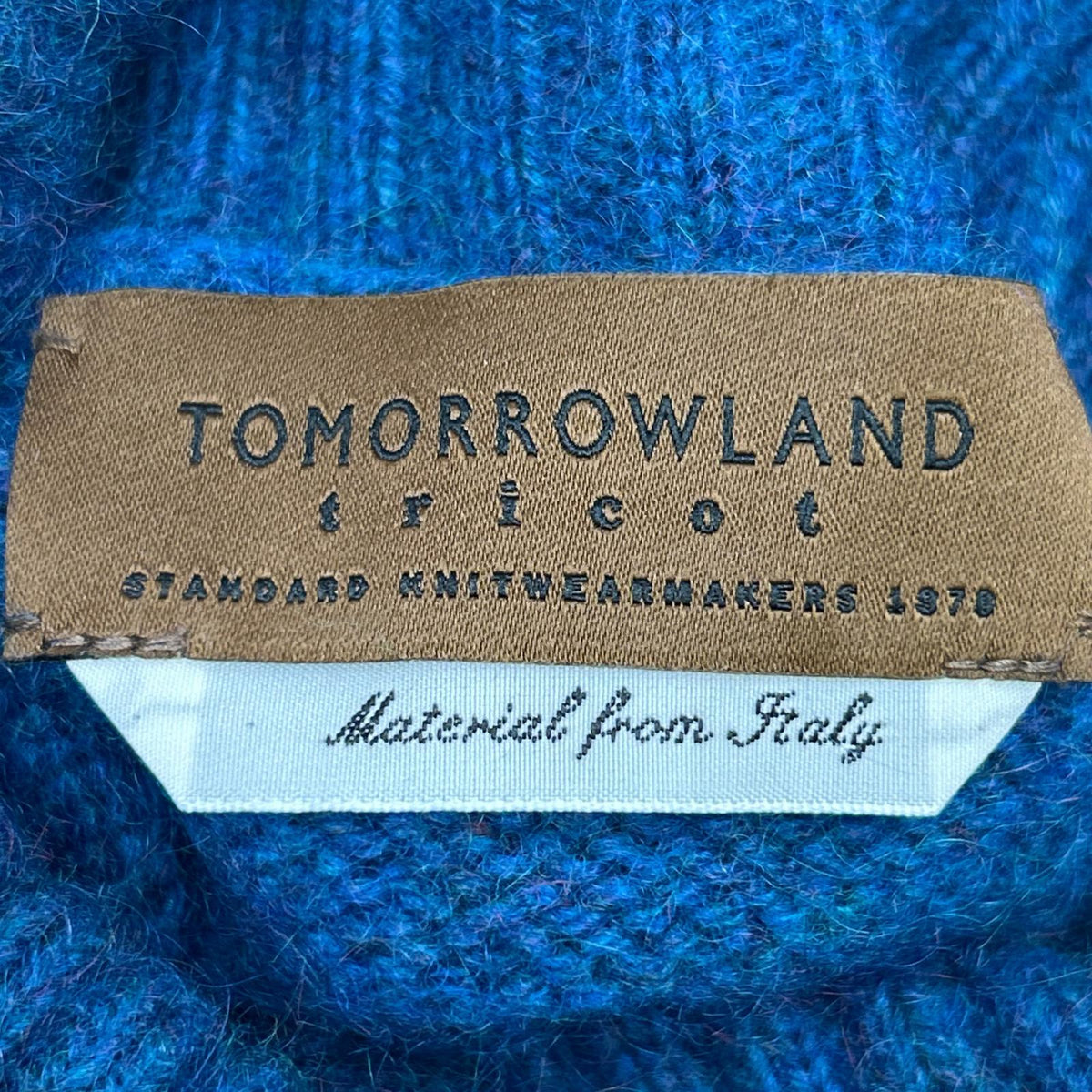 TOMORROWLAND Blue Cashmere Mohair Turtleneck Knit Size S