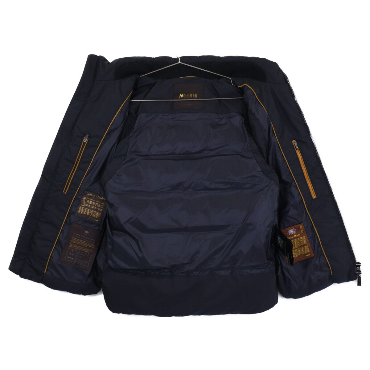 MOORER FIRE-WK Hooded Down Vest Navy Size 44