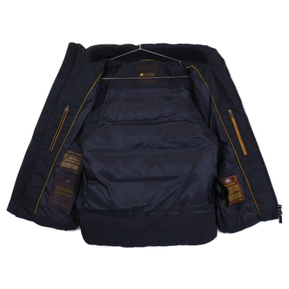 MOORER FIRE-WK Hooded Down Vest Navy Size 44