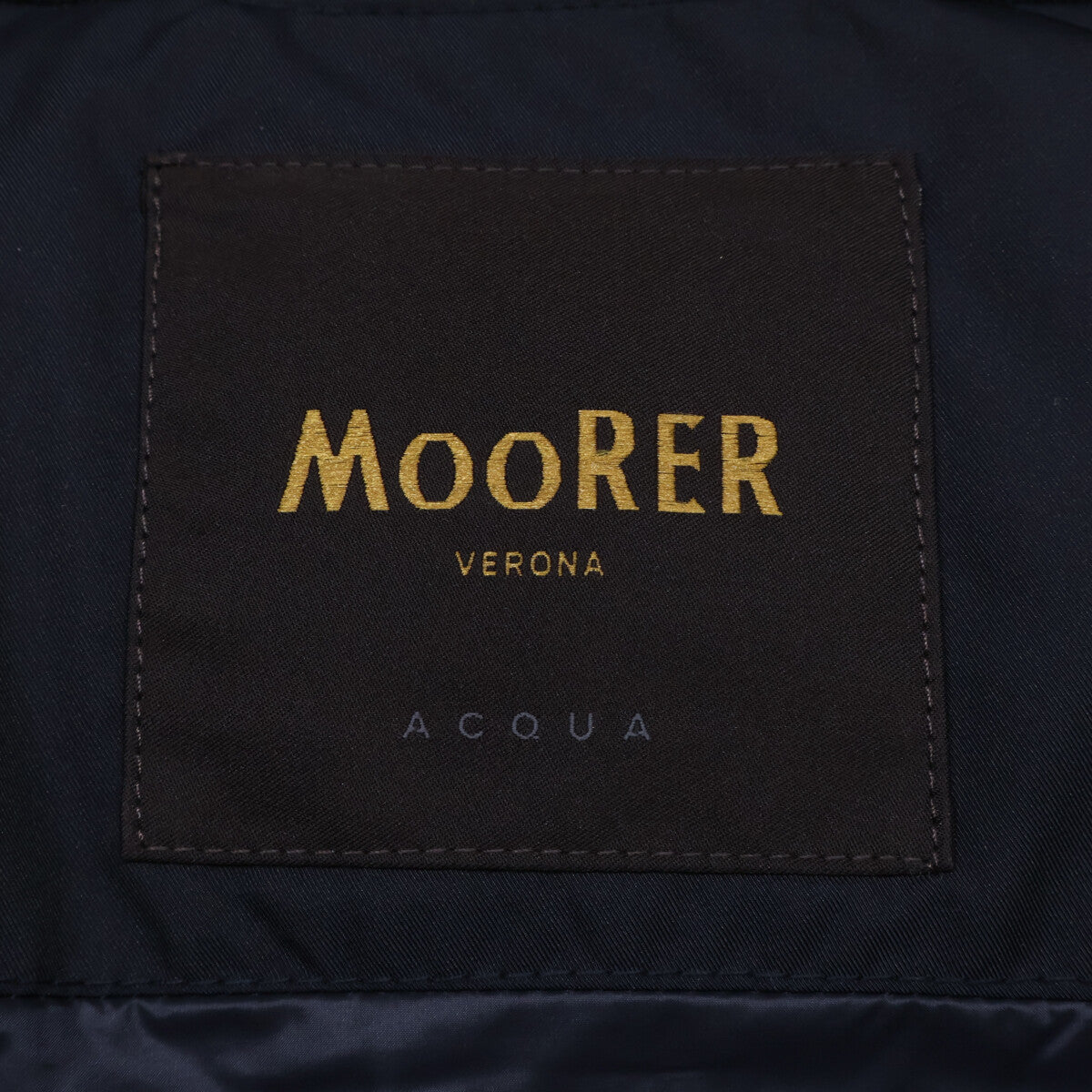 MOORER FIRE-WK Hooded Down Vest Navy Size 44