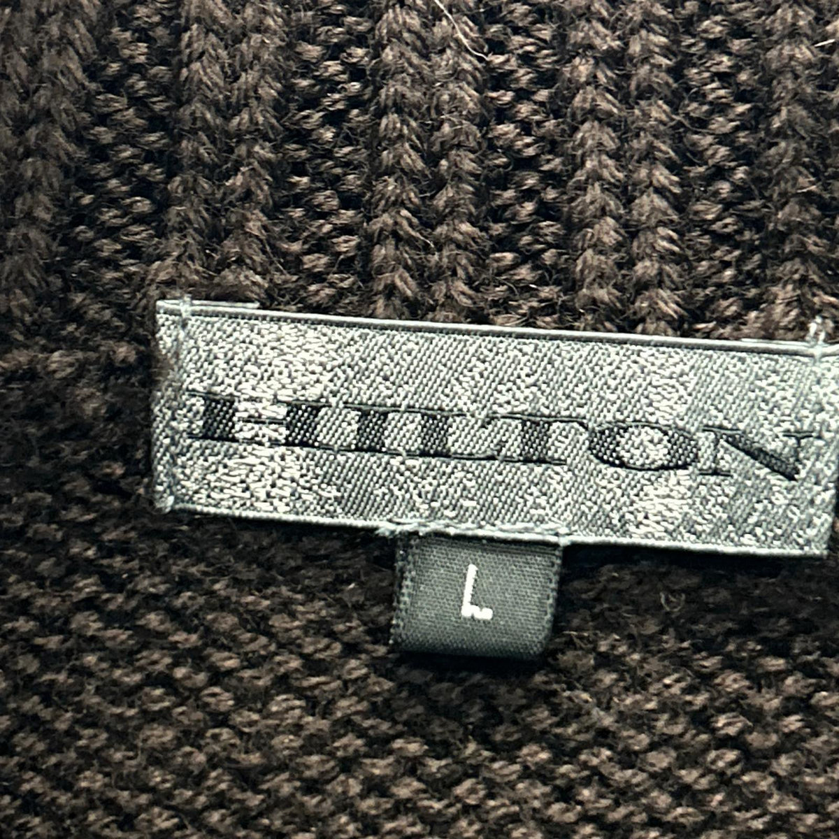 HILTON Brown Wool Turtleneck Sweater