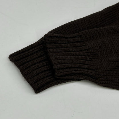 HILTON Brown Wool Turtleneck Sweater
