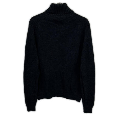 HILTON Black Wool Turtleneck Sweater