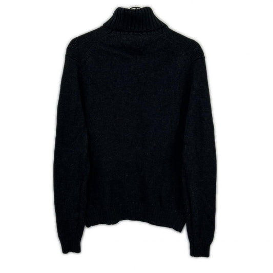 HILTON Black Wool Turtleneck Sweater
