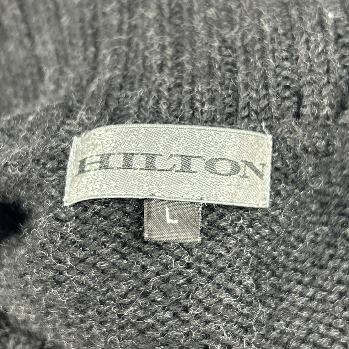 HILTON Black Wool Turtleneck Sweater