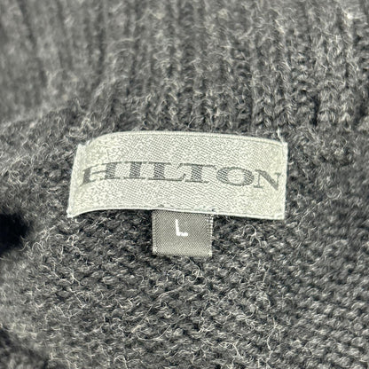HILTON Black Wool Turtleneck Sweater