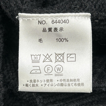 HILTON Black Wool Turtleneck Sweater