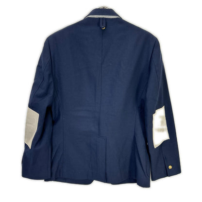 THOM GREY Wool Gold Button Blazer Navy Jacket Size M
