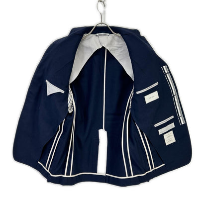 THOM GREY Wool Gold Button Blazer Navy Jacket Size M