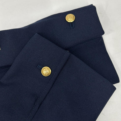 THOM GREY Wool Gold Button Blazer Navy Jacket Size M