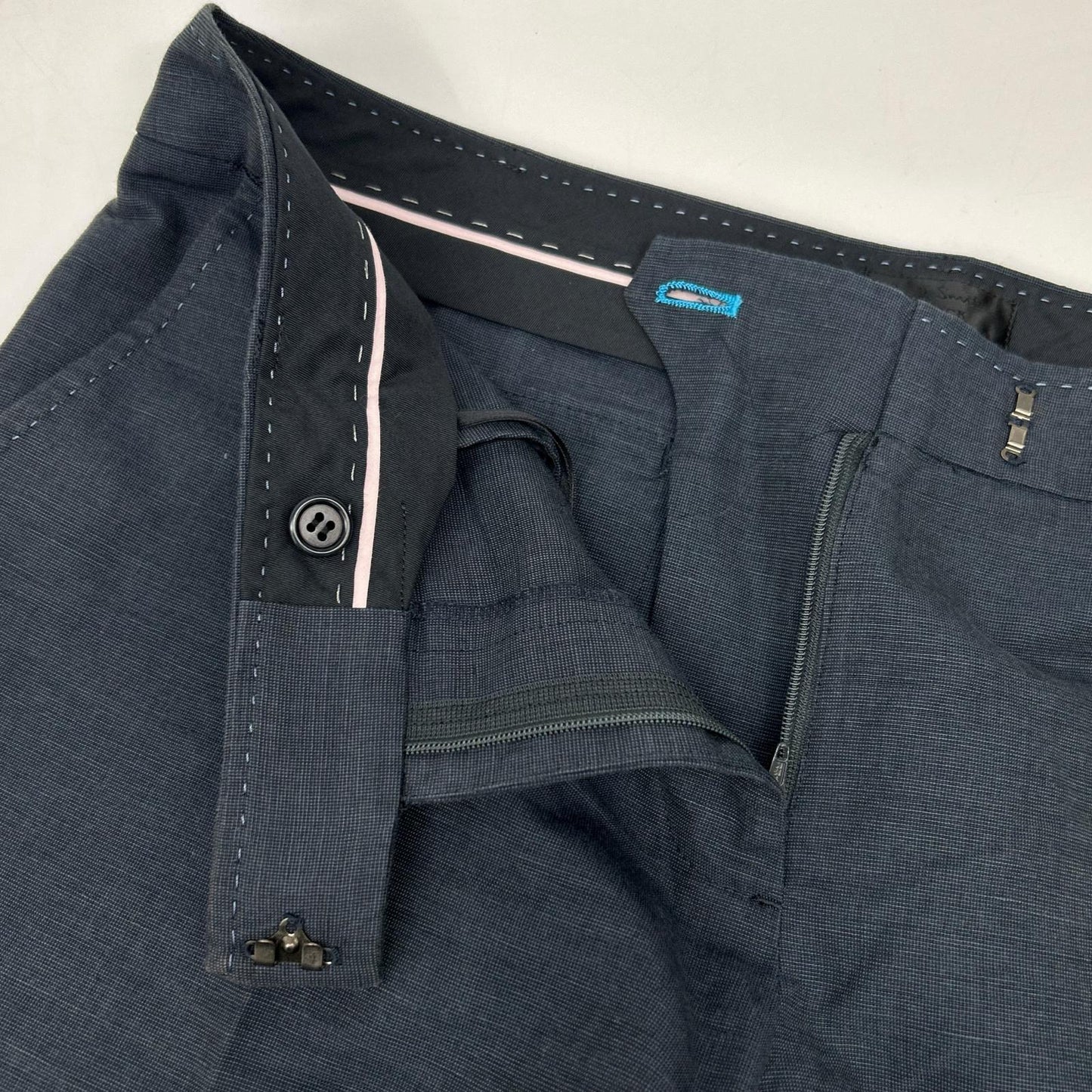 PaulSmith BLACK Linen Cotton Pants Navy Size 48L