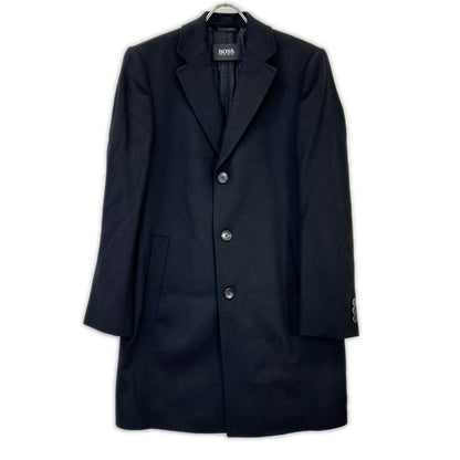 HUGOBOSS Wool Cashmere Chester Coat Black Size 48