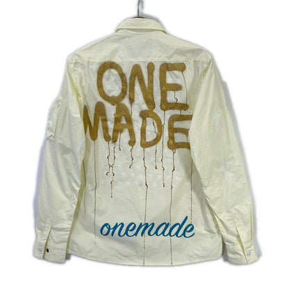 ONE MADE Handmade Design Shirt Jacket Yellow Size M