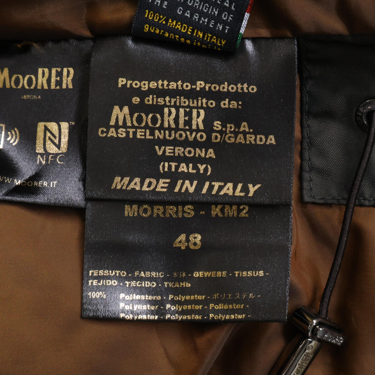 MOORER MORRIS-KM2 Double-Breasted Down Coat Khaki Size 48