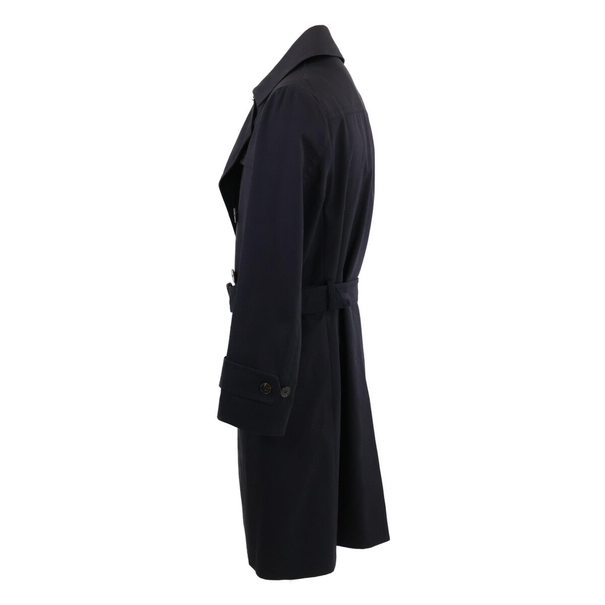 GUCCI Polyester Trench Coat Navy Size 46R
