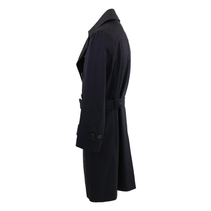 GUCCI Polyester Trench Coat Navy Size 46R