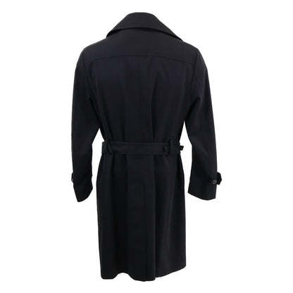 GUCCI Polyester Trench Coat Navy Size 46R