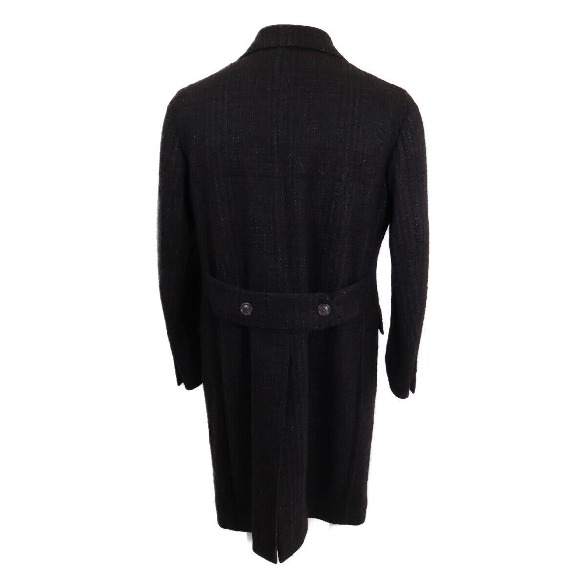 Stile Latino Alpaca Wool Tweed Dark Brown Coat Size 44