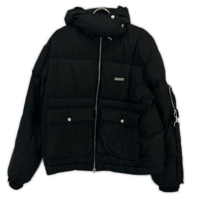 SUAVELE Detachable Hood Down Jacket Black Poly Size M