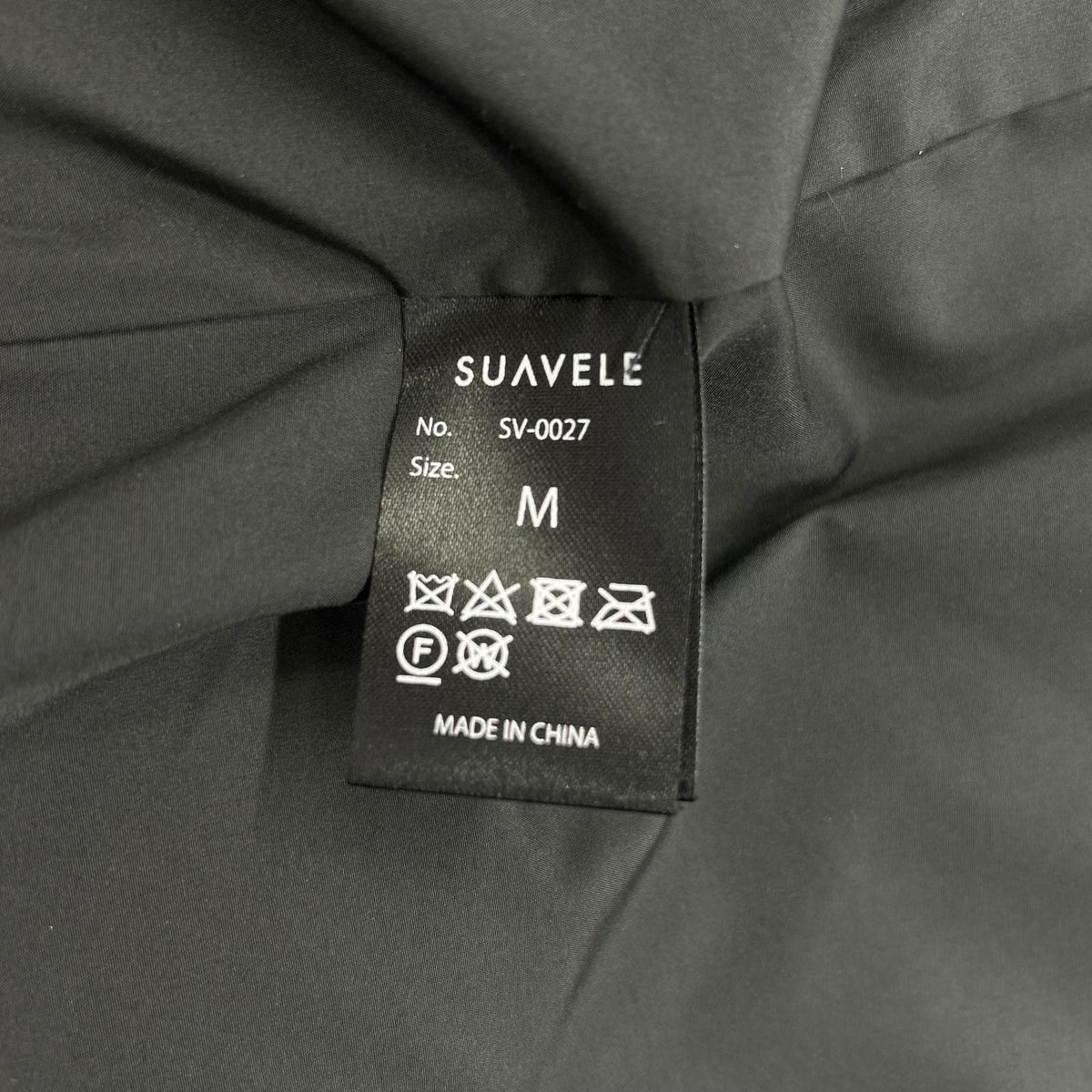 SUAVELE Detachable Hood Down Jacket Black Poly Size M
