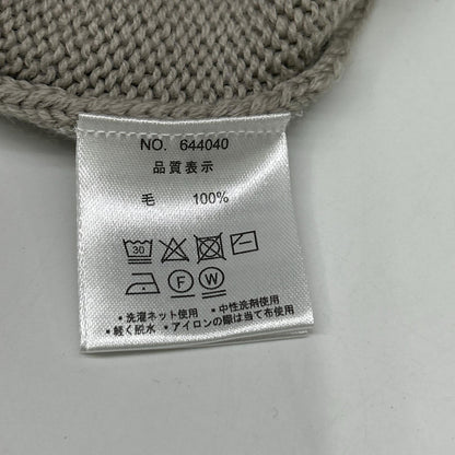 HILTON Wool Turtleneck Sweater Beige Size L