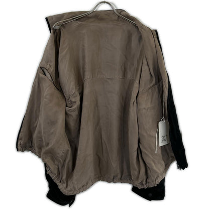 ANCELLM 26SS Cupro Reversible Jacket Black/Beige Size 2