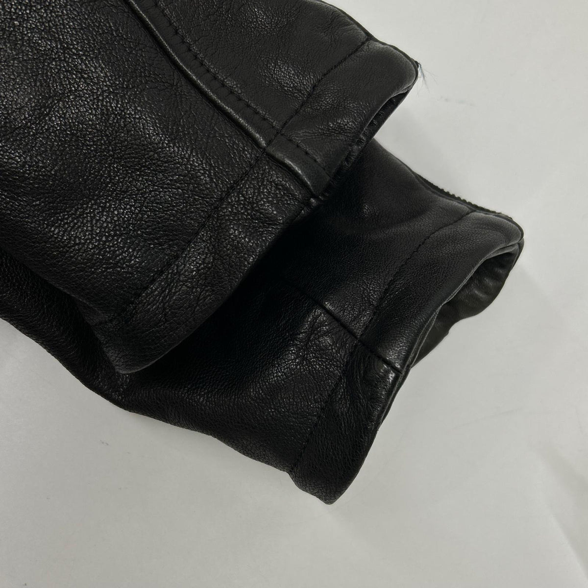 RK Black Lamb Leather Double Rider Jacket Size 2