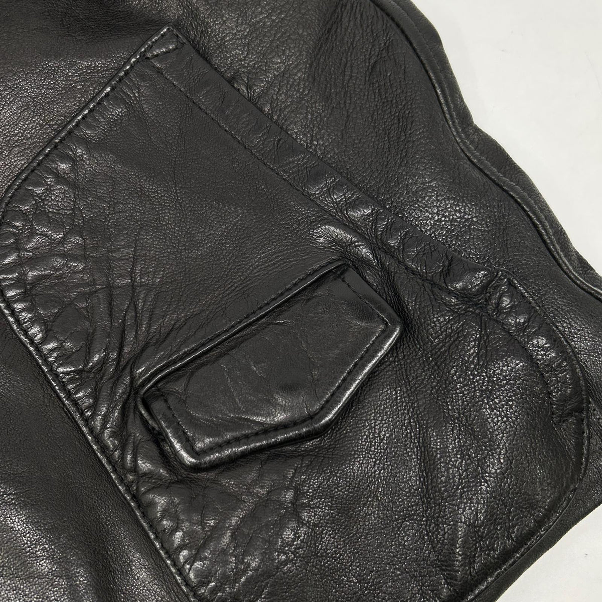 RK Black Lamb Leather Double Rider Jacket Size 2