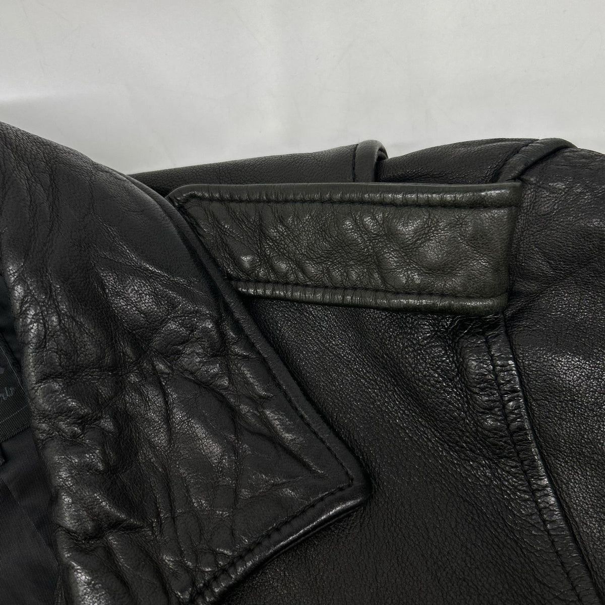 RK Black Lamb Leather Double Rider Jacket Size 2