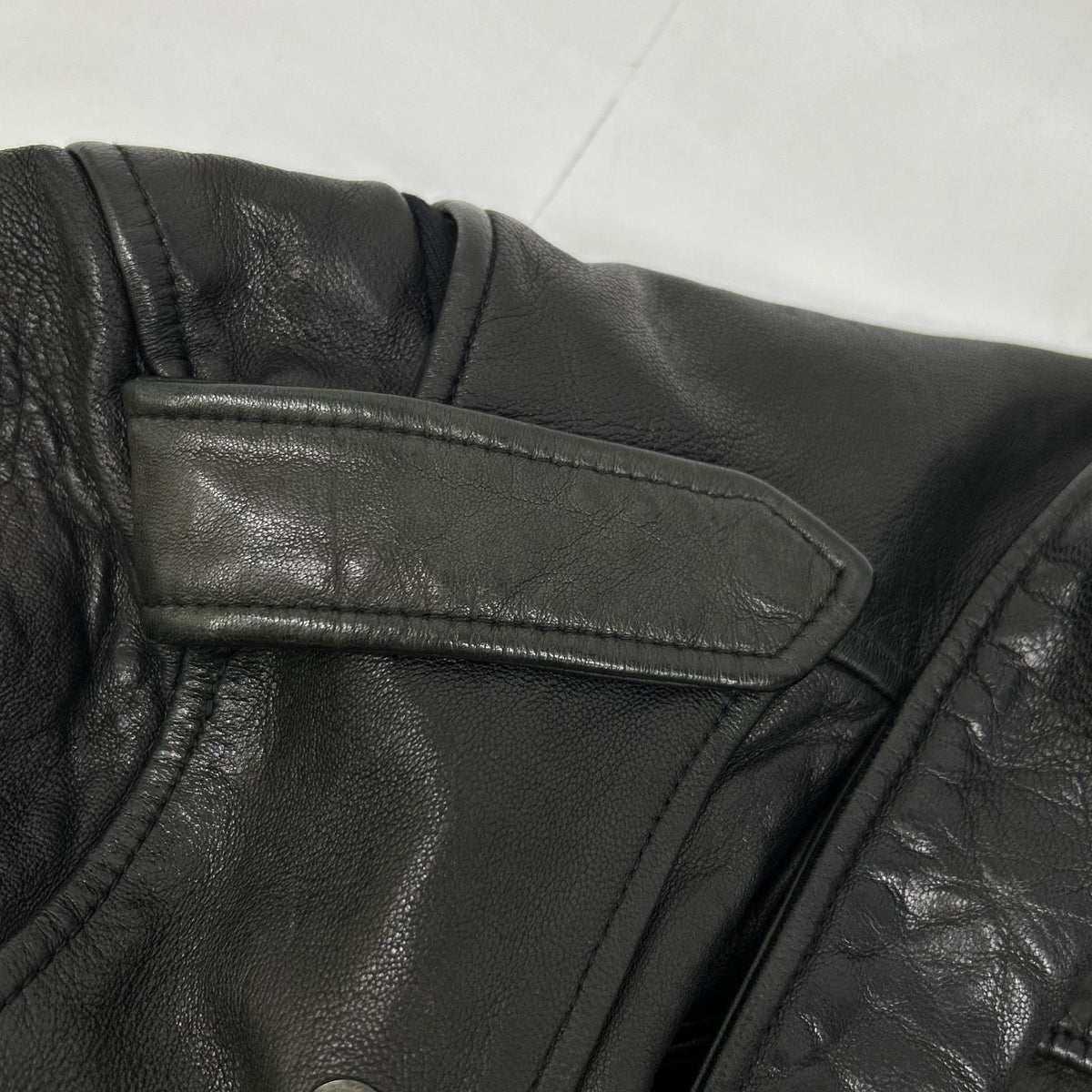 RK Black Lamb Leather Double Rider Jacket Size 2