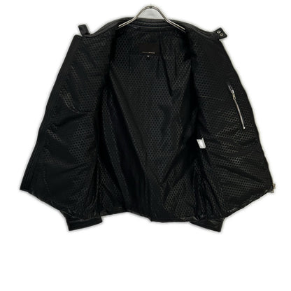 NORTH BEACH Black Lamb Leather Goose Quilted Jacket Size M