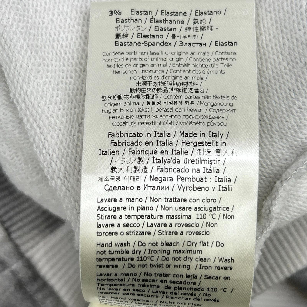 FENDI 20' Logo Shadow Print Cotton Sweatshirt White Size L