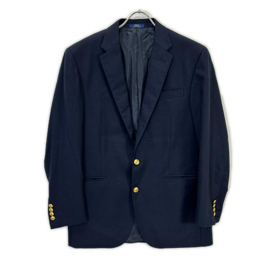 POLO RALPH LAUREN Navy Wool Twill Gold Button Blazer Jacket Size 40
