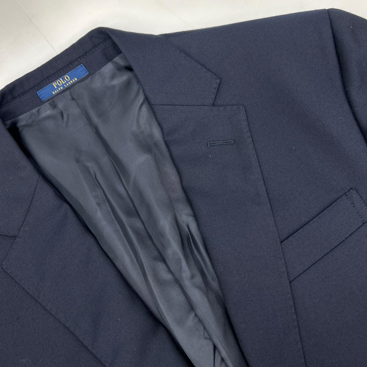 POLO RALPH LAUREN Navy Wool Twill Gold Button Blazer Jacket Size 40
