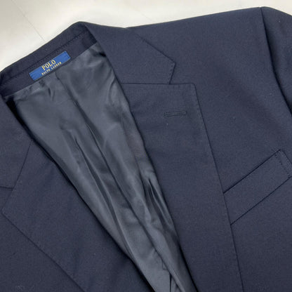 POLO RALPH LAUREN Navy Wool Twill Gold Button Blazer Jacket Size 40