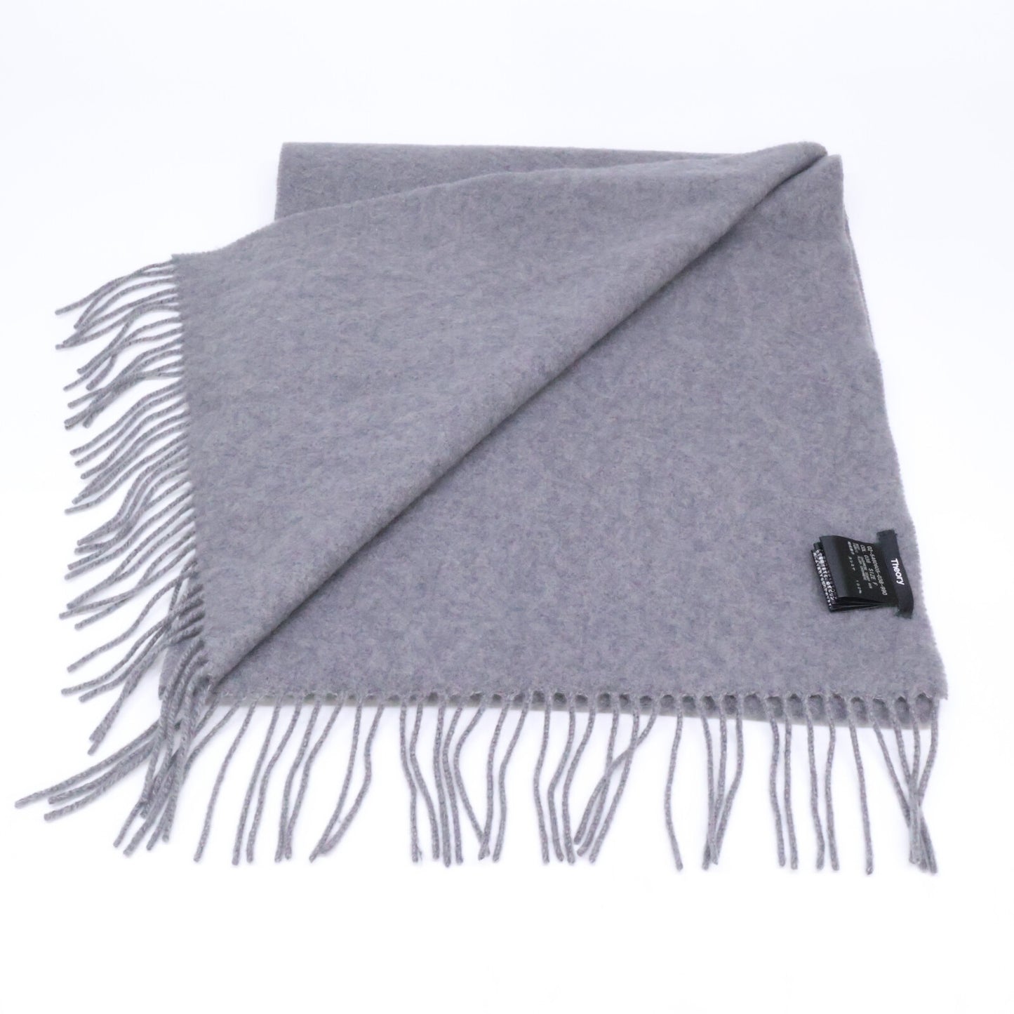 Theory Gray Cashmere Fringe Scarf Size ONE SIZE