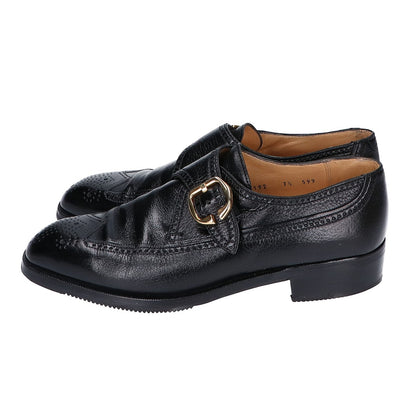 gravati Black Leather Wingtip Monk Strap Shoes Sneakers Size 7