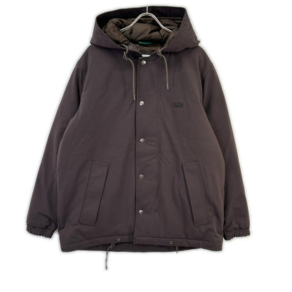 Lacoste Brown Polyester Water-Resistant Down Jacket Size L