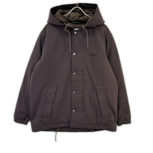 Lacoste Brown Polyester Water-Resistant Down Jacket Size L