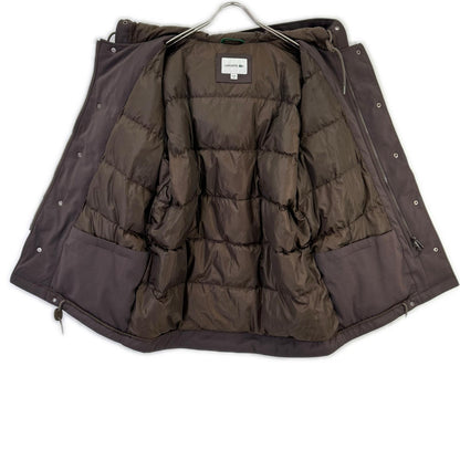 Lacoste Brown Polyester Water-Resistant Down Jacket Size L